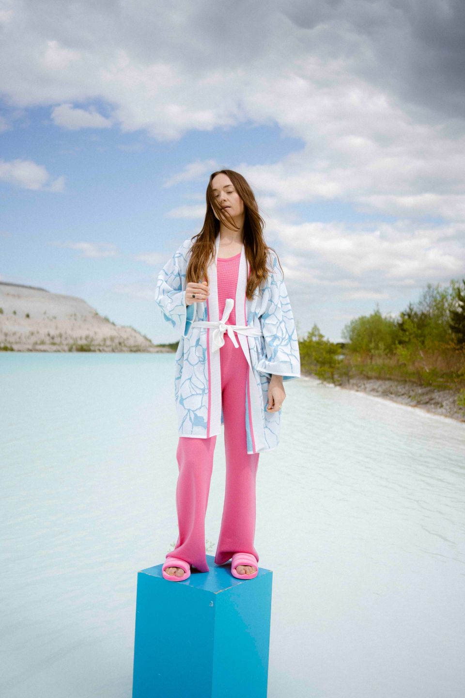 Aura meriino kimono-kardigan