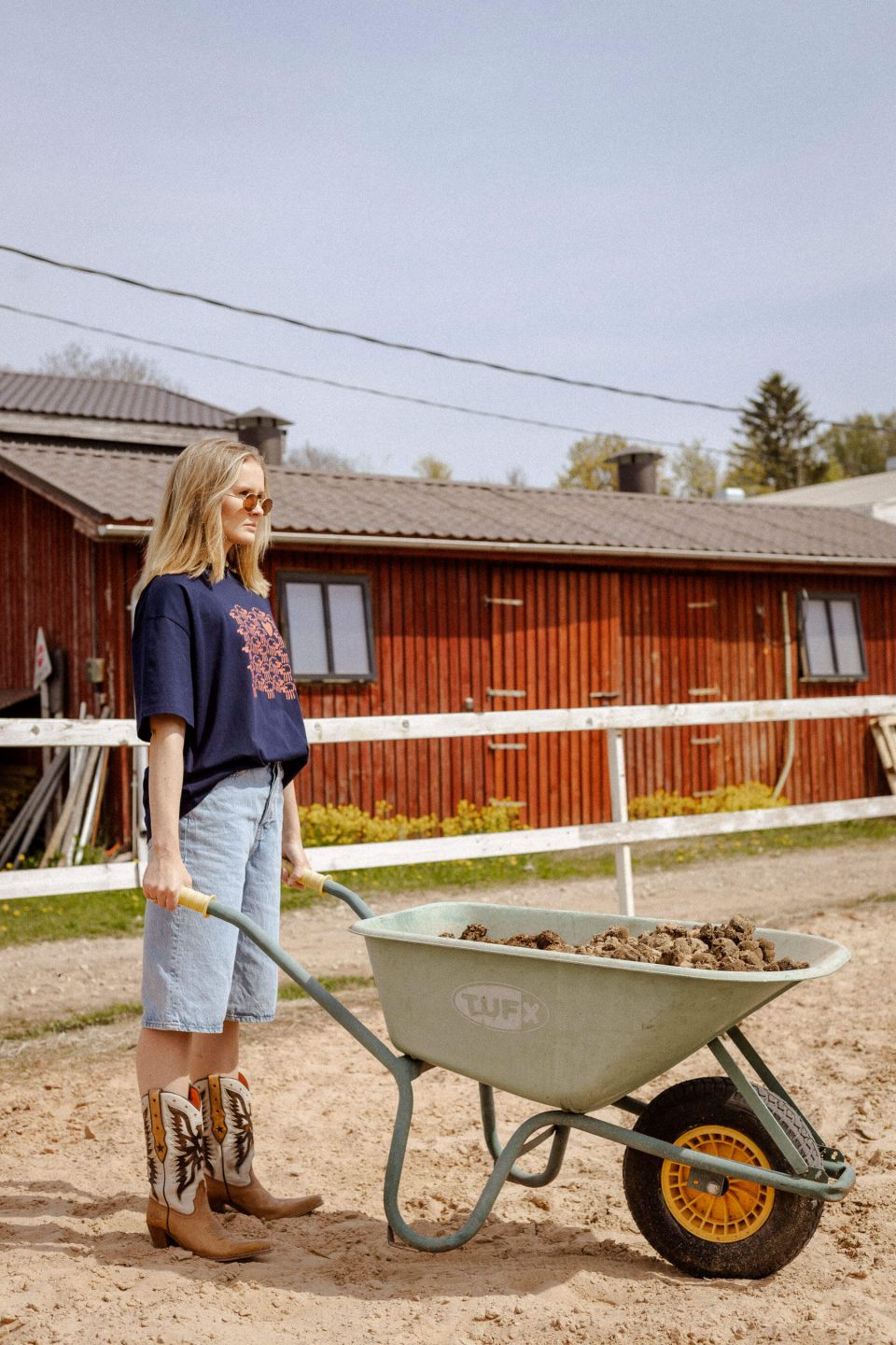 Friendsheep orgaanilisest puuvillast t-särk sinine