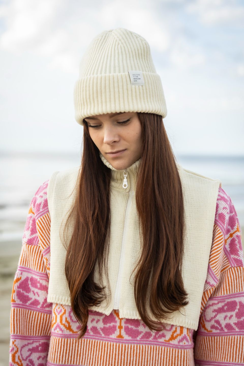 Hiro meriino müts valge