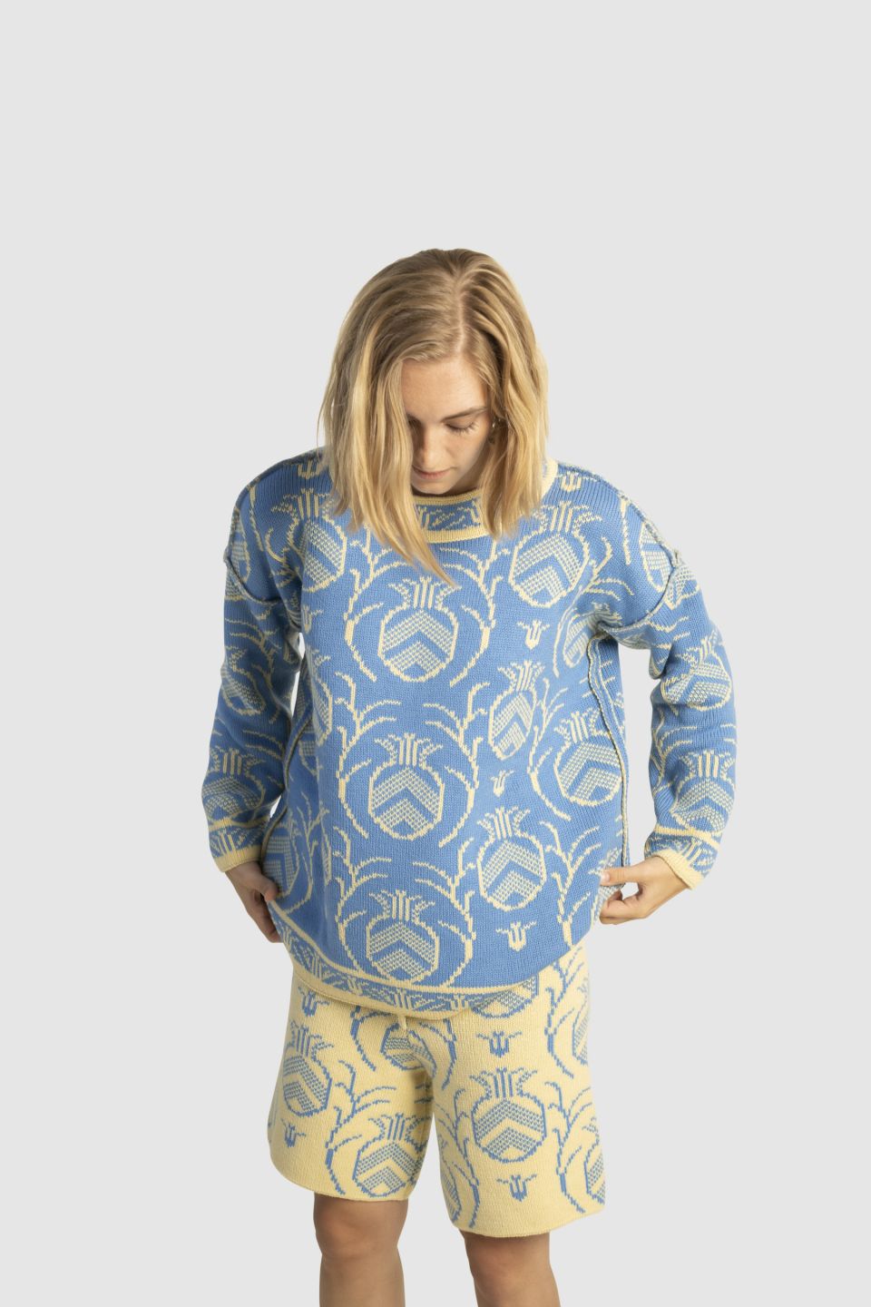 Ananass meriino kampsun kollane