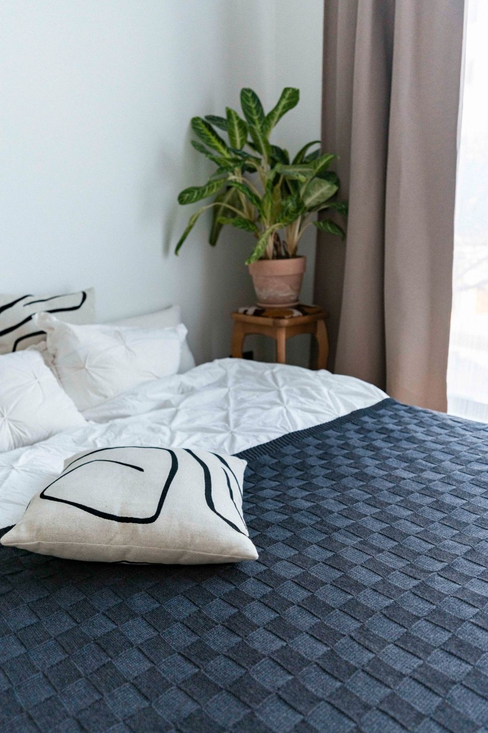 Ruut meriino pleed süsihall