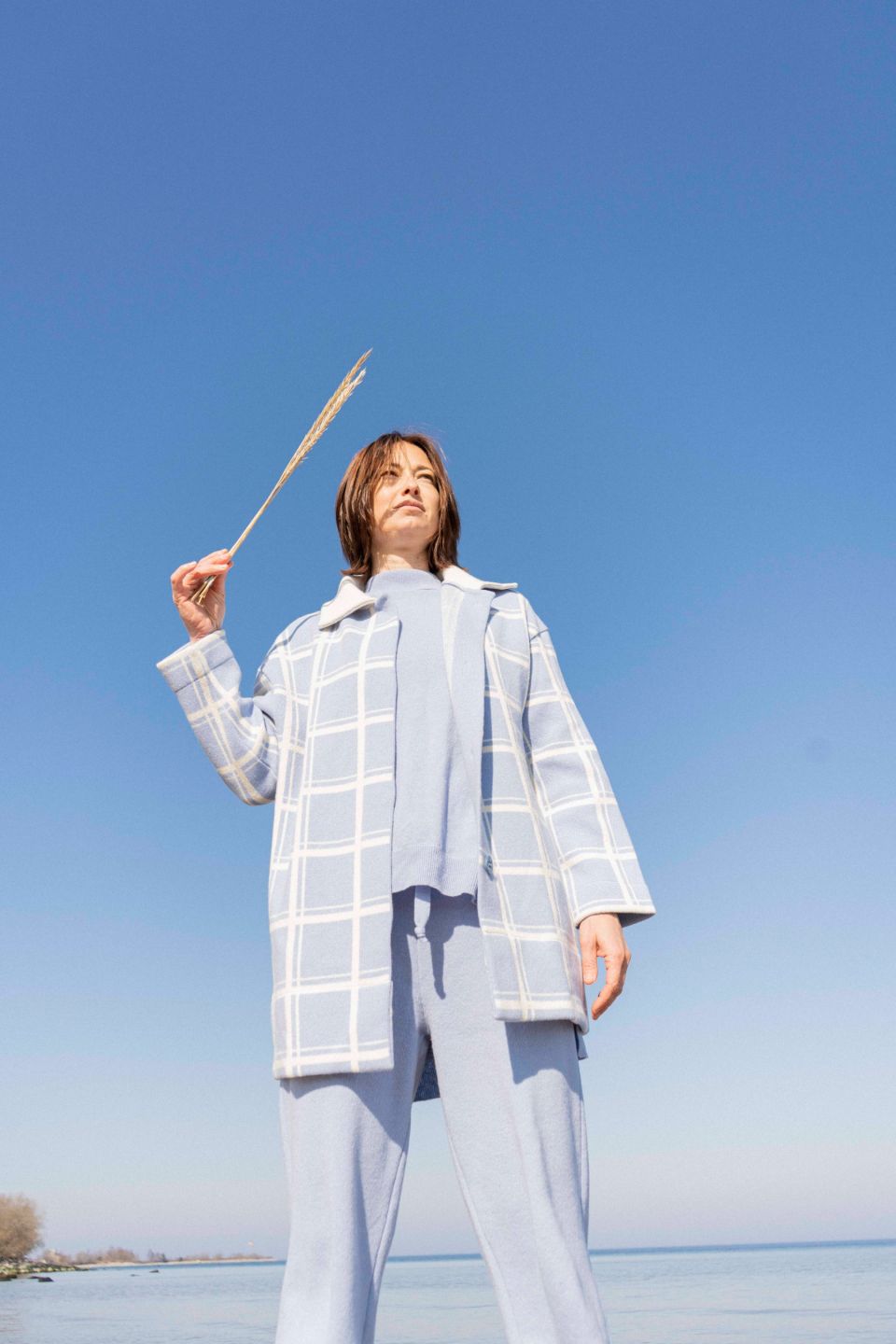 Sato meriino avara lõikega jakk