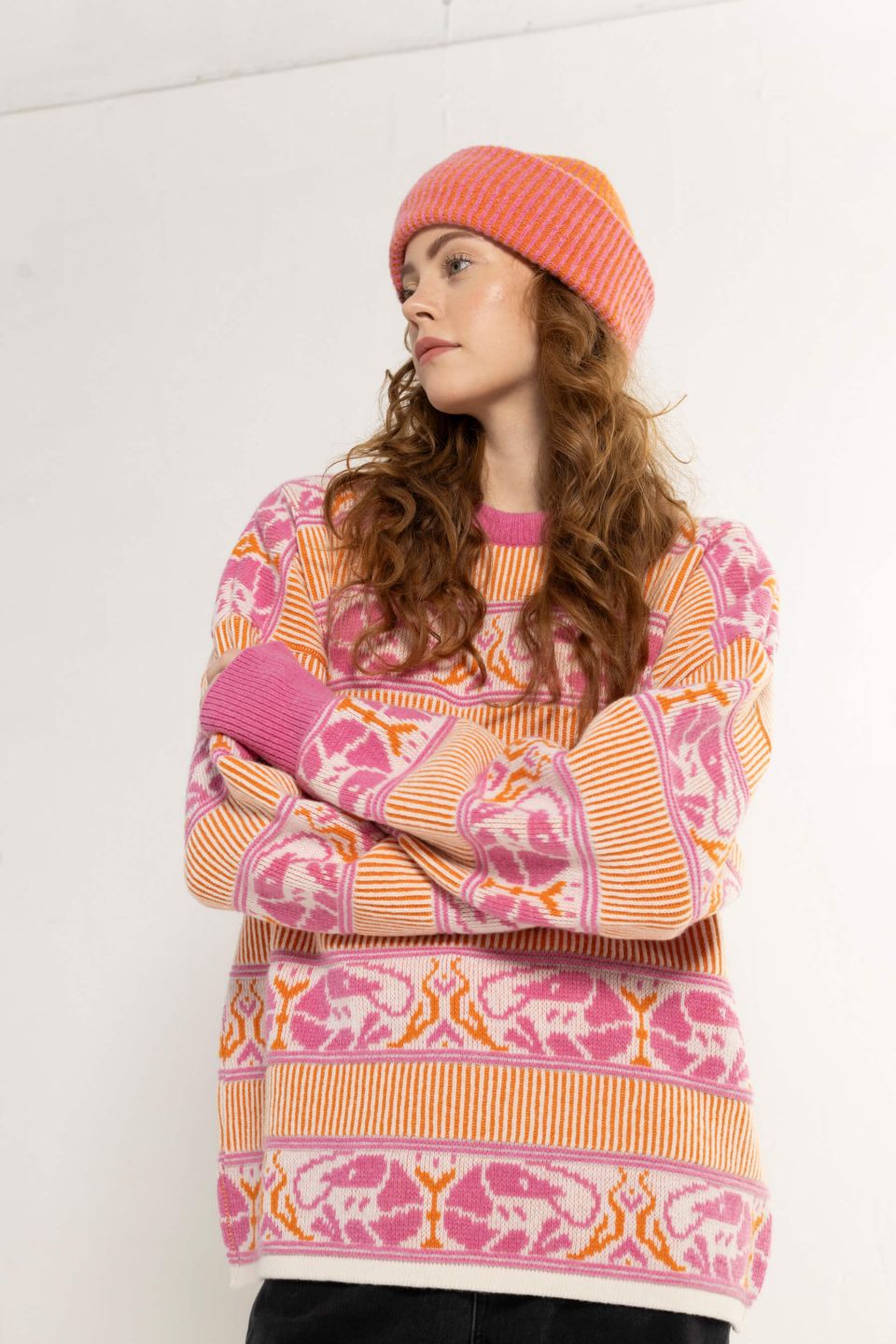 Shrimp meriino kampsun roosa