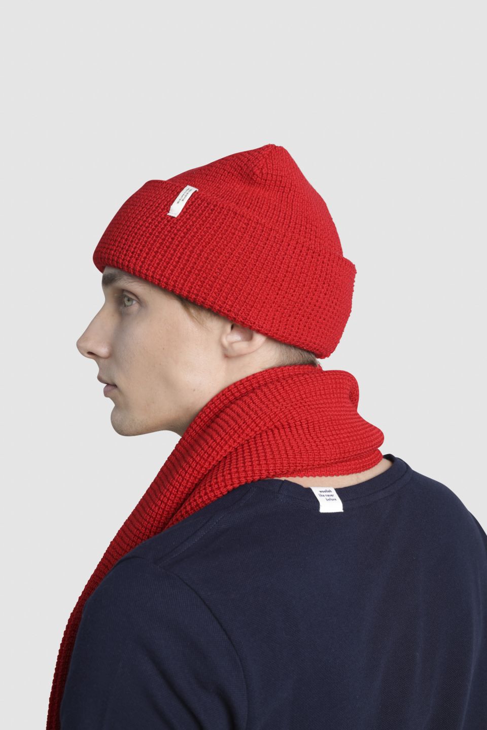 Vahvel meriino müts punane